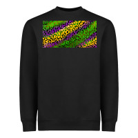 Black Mardi Gras Leopard Heavyweight Sweatshirt - RanaPortraitStore