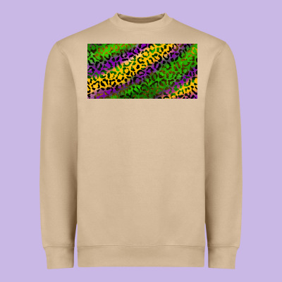 Heavyweight Sweatshirt Mardi Gras Leopard
