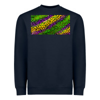 Navy Mardi Gras Leopard Heavyweight Sweatshirt - RanaPortraitStore