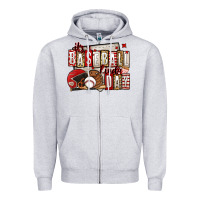 Heather Grey it's a baseball kinda day Zipper Hoodie - Jasminsmagicworld