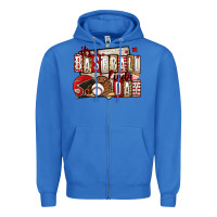 True Royal it's a baseball kinda day Zipper Hoodie - Jasminsmagicworld