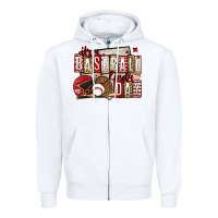 White it's a baseball kinda day Zipper Hoodie - Jasminsmagicworld