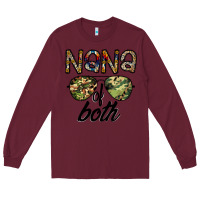 Burgundy nana of both Long Sleeve Tee - CowhideDigitalArt