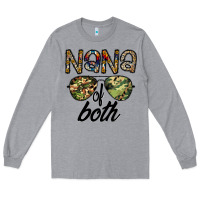 Heather Grey nana of both Long Sleeve Tee - CowhideDigitalArt