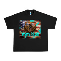 Black papa bear american flag  tumbler Urban Heavy Tee - BarkalooDesign