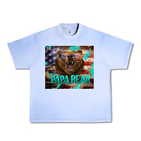 Grape Ice papa bear american flag  tumbler Urban Heavy Tee - BarkalooDesign