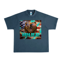 Midnight Navy papa bear american flag  tumbler Urban Heavy Tee - BarkalooDesign