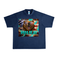 Navy papa bear american flag  tumbler Urban Heavy Tee - BarkalooDesign