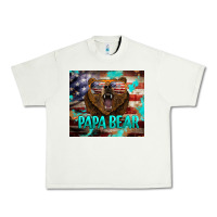Papa Bear American Flag  Tumbler Urban Heavy Tee | Teevron