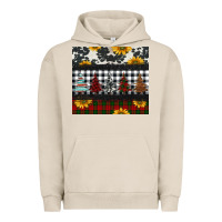 Pigment French Oak christmas trees and sunflowers Urban Hoodie - Jasminsmagicworld