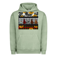 Pigment Oil Green christmas trees and sunflowers Urban Hoodie - Jasminsmagicworld