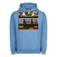 Pigment Pebble Blue christmas trees and sunflowers Urban Hoodie - Jasminsmagicworld