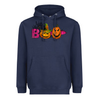 Navy boo pumpkins Heavyweight Hoodie - Jasminsmagicworld