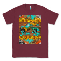 Burgundy farm life and truck air freshener Classic Tee - HRA Design Shop