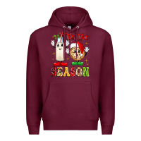 Burgundy tis the season Premium Hoodie - MaliasSmallBusiness
