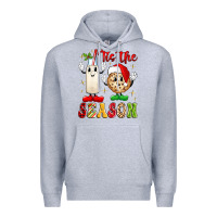Heather Grey tis the season Premium Hoodie - MaliasSmallBusiness