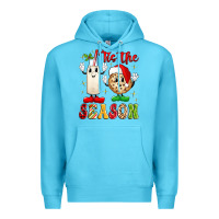 Ocean Blue tis the season Premium Hoodie - MaliasSmallBusiness