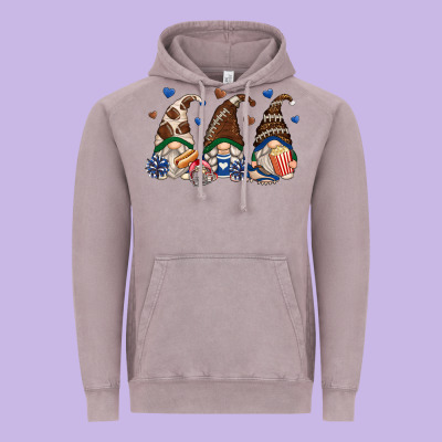 Football Gnomes Vintage Hoodie Designed By Zillion Design Studio