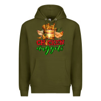 Army Green chicken nuggets Premium Hoodie - AdoDesignShop