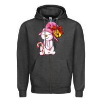 Charcoal Heather winter pink snowman Zipper Hoodie - AdoDesignShop