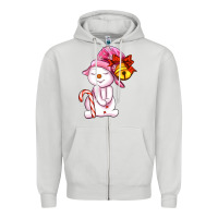 Dove Grey winter pink snowman Zipper Hoodie - AdoDesignShop