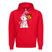 Red winter pink snowman Zipper Hoodie - AdoDesignShop