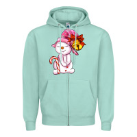 Seafoam winter pink snowman Zipper Hoodie - AdoDesignShop