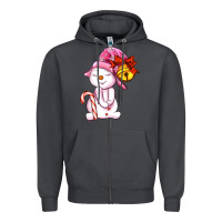 Smoke winter pink snowman Zipper Hoodie - AdoDesignShop