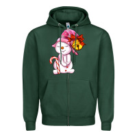Sports Green winter pink snowman Zipper Hoodie - AdoDesignShop