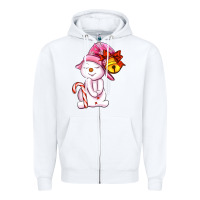 White winter pink snowman Zipper Hoodie - AdoDesignShop