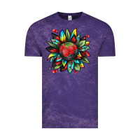 Cloud Purple berry sunflower Vintage Tee - texasbilliewilder