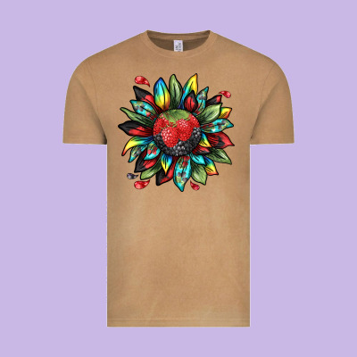 Berry Sunflower Vintage Tee Designed By Texasbilliewilder
