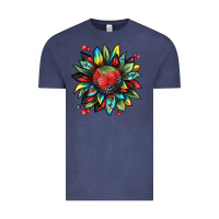 Vintage Denim berry sunflower Vintage Tee - texasbilliewilder