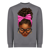 Storm afro messy bun pink bow Heavyweight Sweatshirt - texasbilliewilder