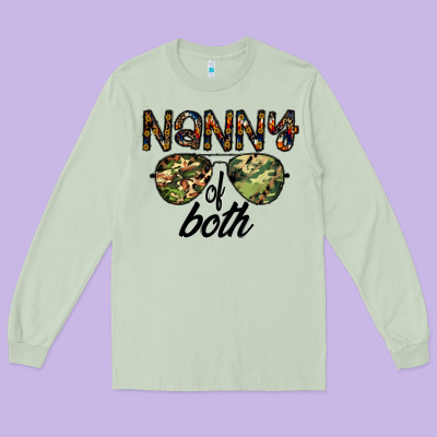 Nanny Of Both Long Sleeve Tee Designed By Cowhidedigitalart