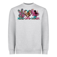 Heather Grey peace love cowgirl Heavyweight Sweatshirt - Zillion Design Studio