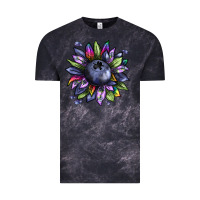 Cloud Black blueberry sunflower Vintage Tee - texasbilliewilder