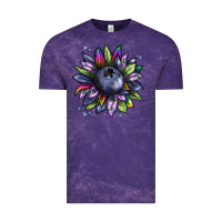 Cloud Purple blueberry sunflower Vintage Tee - texasbilliewilder