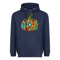 Navy western cowhide turquoise pumpkin Heavyweight Hoodie - Jasminsmagicworld