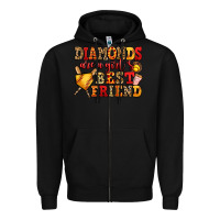 Black diamonds are a girl's best friend softball Zipper Hoodie - Jasminsmagicworld