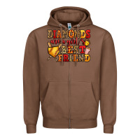 Chestnut diamonds are a girl's best friend softball Zipper Hoodie - Jasminsmagicworld