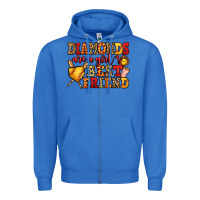 True Royal diamonds are a girl's best friend softball Zipper Hoodie - Jasminsmagicworld