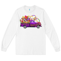 White mardi gras truck Long Sleeve Tee - FaDigitalArtStudio