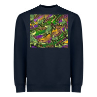 Navy mardi gras louisiana crocodile leopard Heavyweight Sweatshirt - RanaPortraitStore
