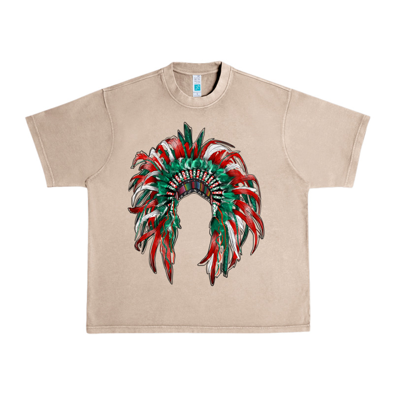 Mexican Flag Indian Headdress Urban Heavy Tee by RanaPortraitStore | Teevron