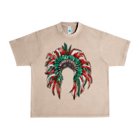 French Oak mexican flag indian headdress Urban Heavy Tee - RanaPortraitStore