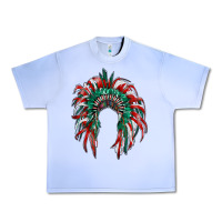 Grape Ice mexican flag indian headdress Urban Heavy Tee - RanaPortraitStore