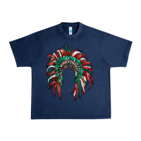 Navy mexican flag indian headdress Urban Heavy Tee - RanaPortraitStore