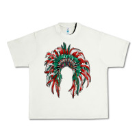 Pistachio mexican flag indian headdress Urban Heavy Tee - RanaPortraitStore
