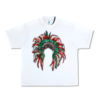 White mexican flag indian headdress Urban Heavy Tee - RanaPortraitStore
